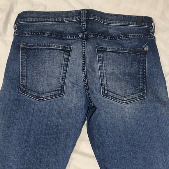 New 7 For All Mankind Paxtyn Straight Leg Crop Jeans Wash 32 34 - Picture 6 of 10